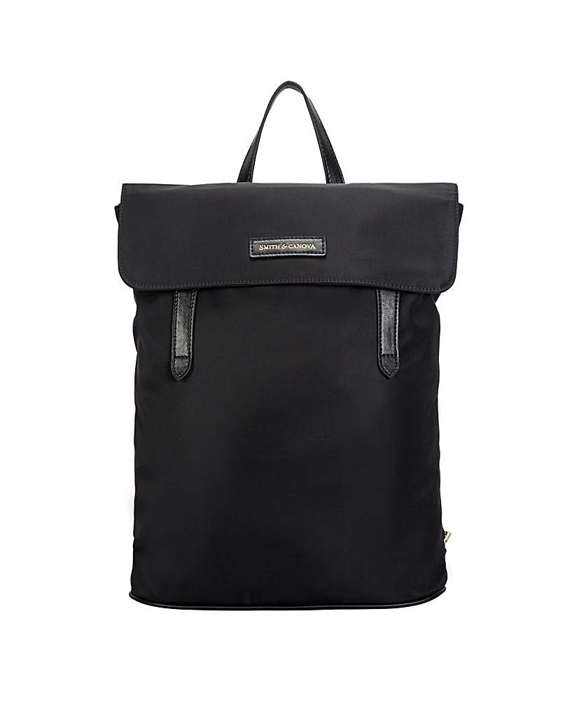 Smith & Canova Nylon Flapover Backpack
