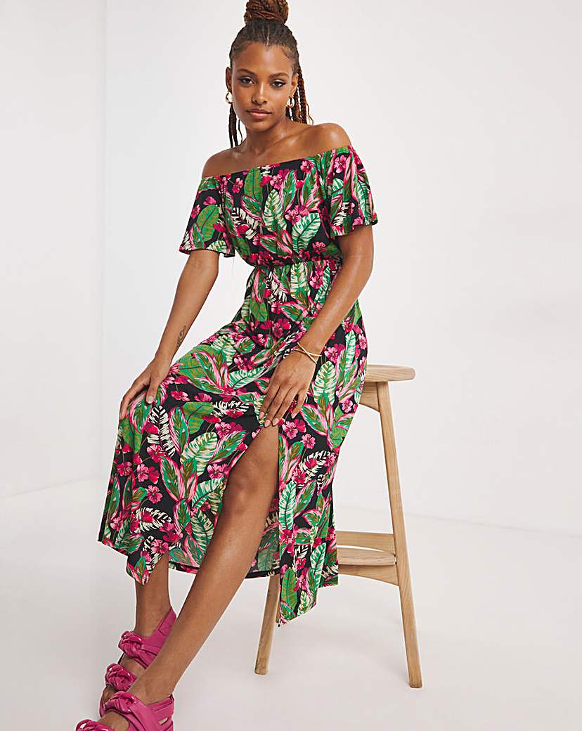 Tropical Print Dress | Simply Be