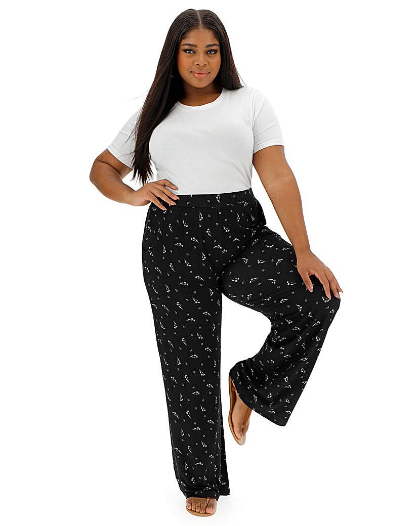 Image of Mono Jersey Wide Leg Trousers Regular