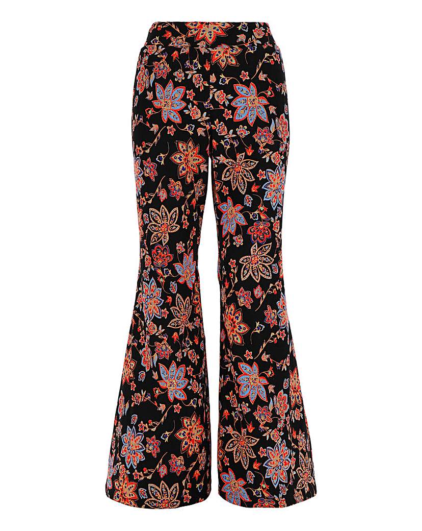 Image of Print Crepe Statement Wide Trousers