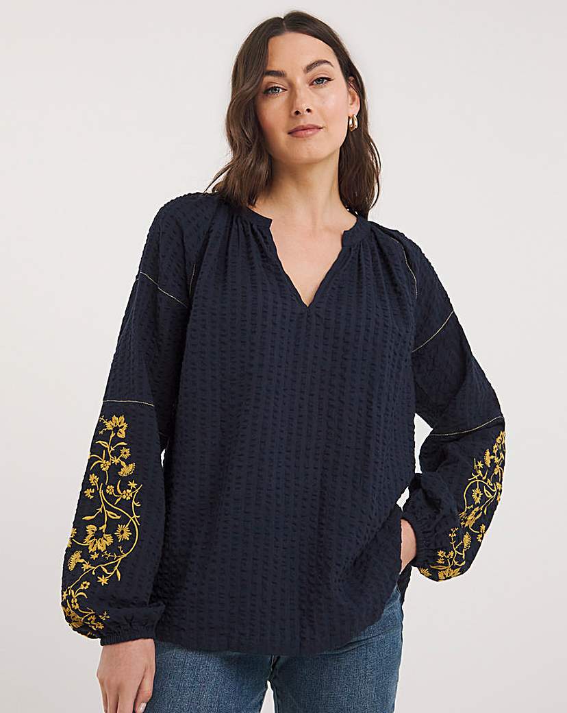 Julipa Embroidered Sleeve Blouse