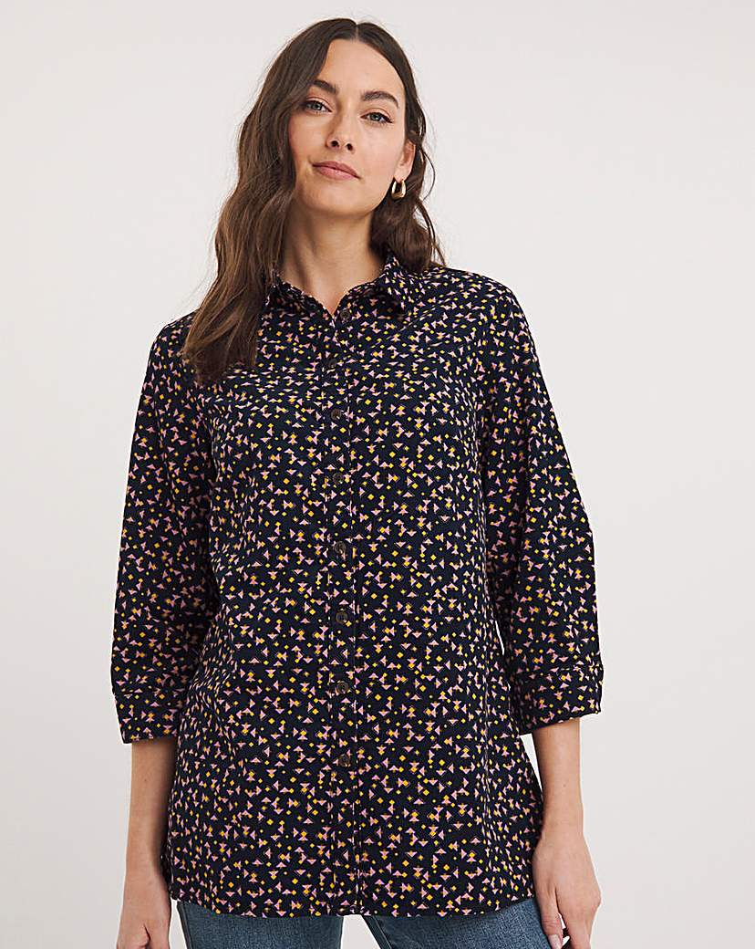 Julipa Cord Shirt - Navy Print