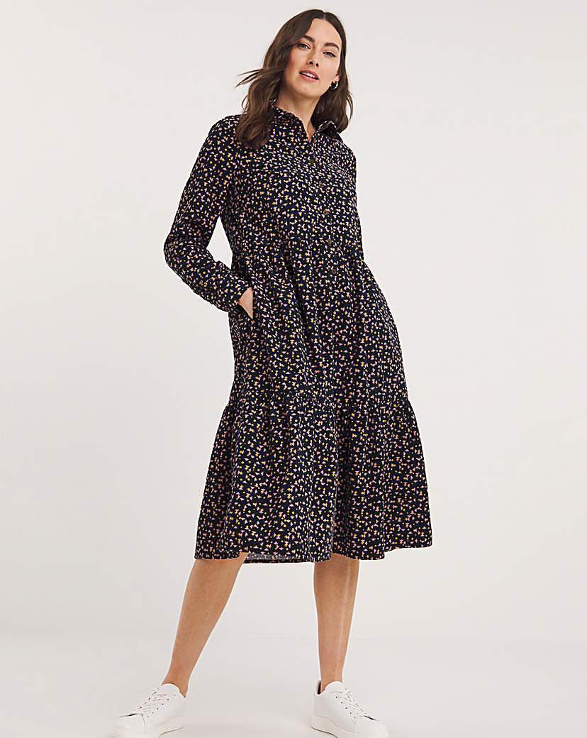 Julipa Printed Cord Shirt Dress