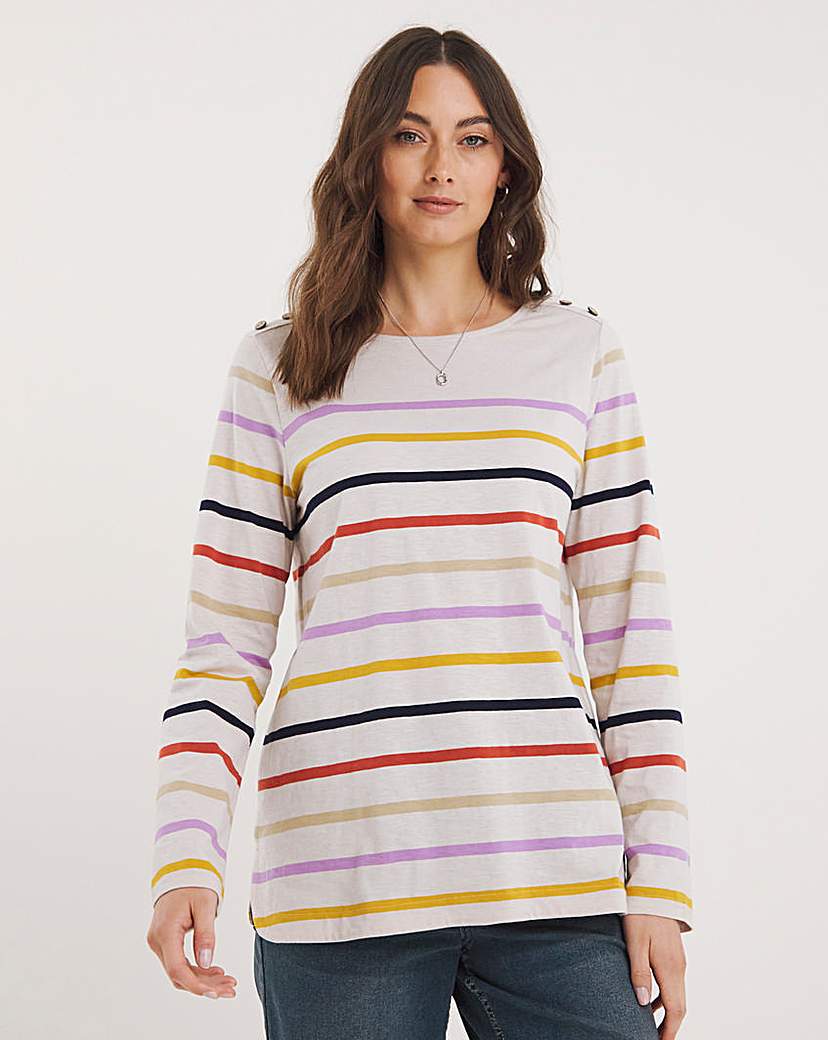 Julipa Button Shoulder T-Shirt
