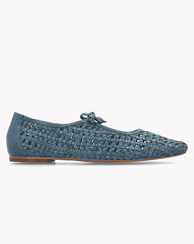 Radley The Camden Leather Ballet Pumps Steel Blue - Radley - Size: 39