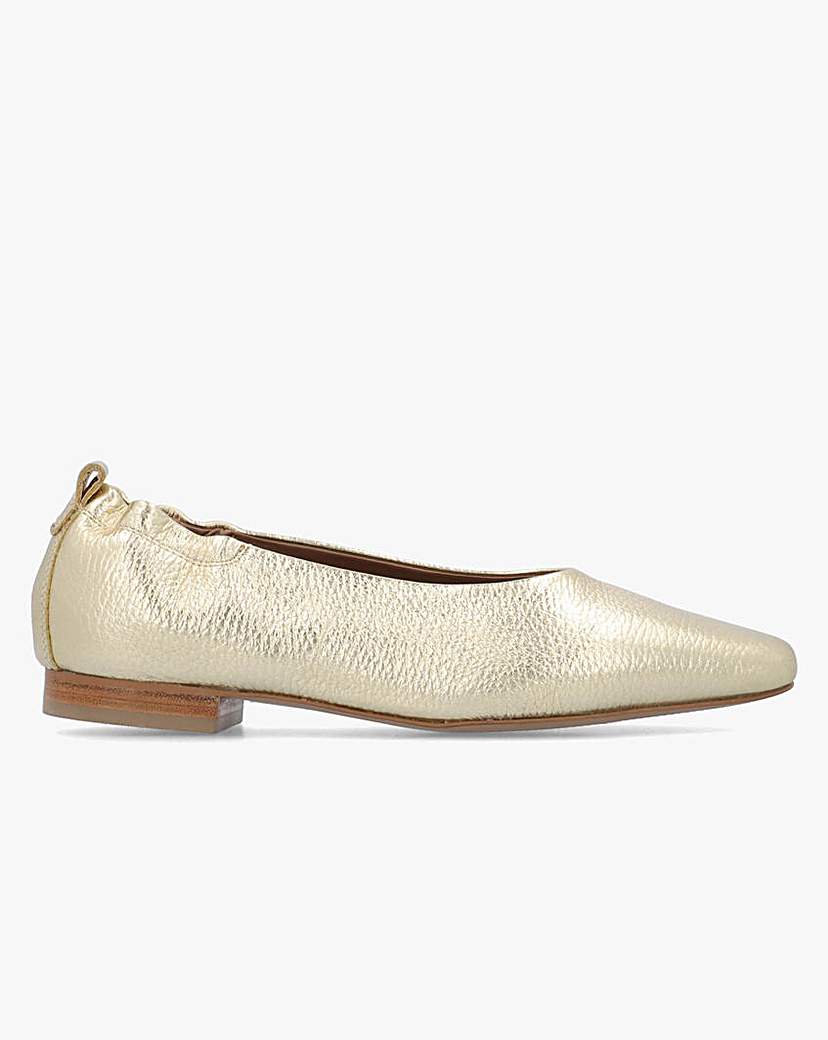 Radley Elm Grove Leather Ballet Pumps Gold - Radley - Size: 39