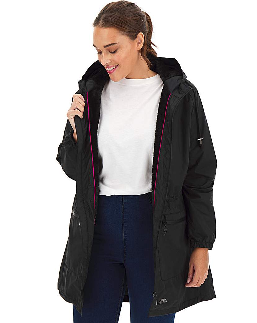 Black Longline Waterproof Tweak Jacket 