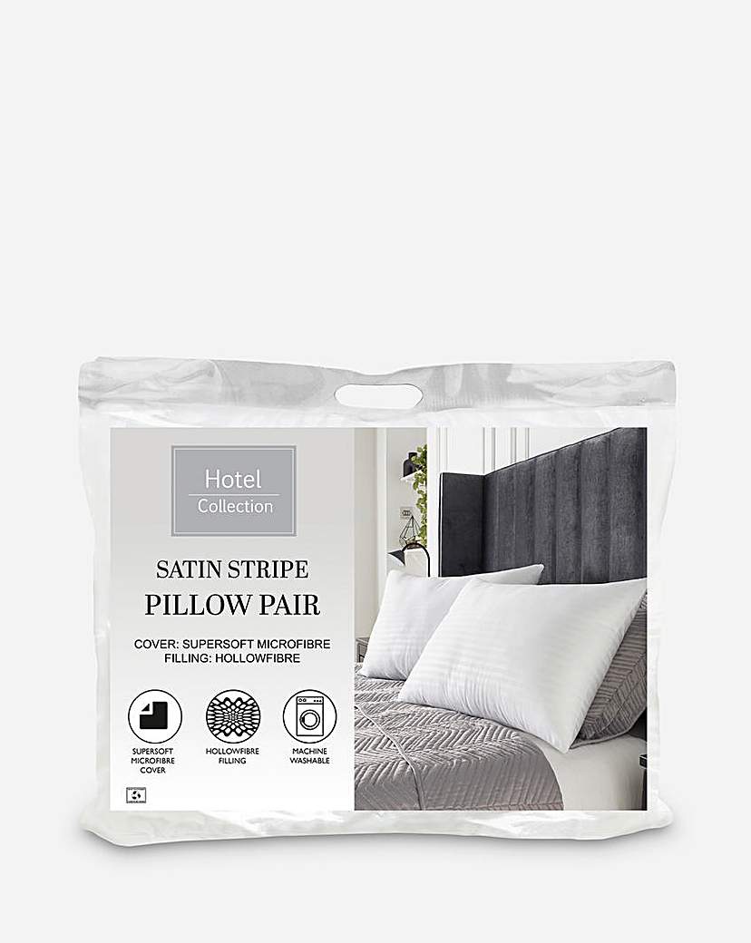 Hotel Quality Stripe Pack of 2 Pillows
