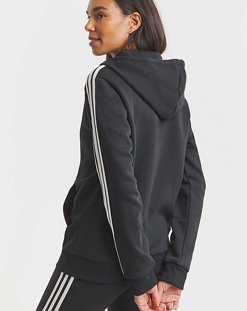 adidas 3 Stripes Fleece Full Zip Hoodie