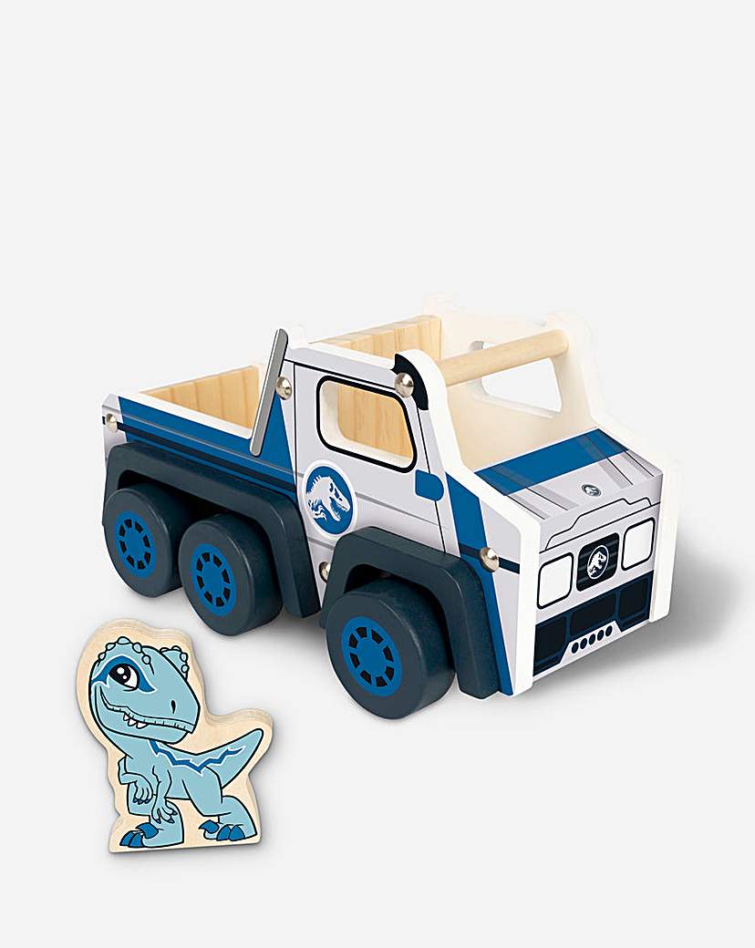 Jurassic World Wooden Vehicle and Raptor