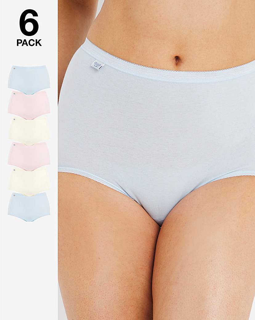 damart pack of 6 sloggi basic maxi briefs