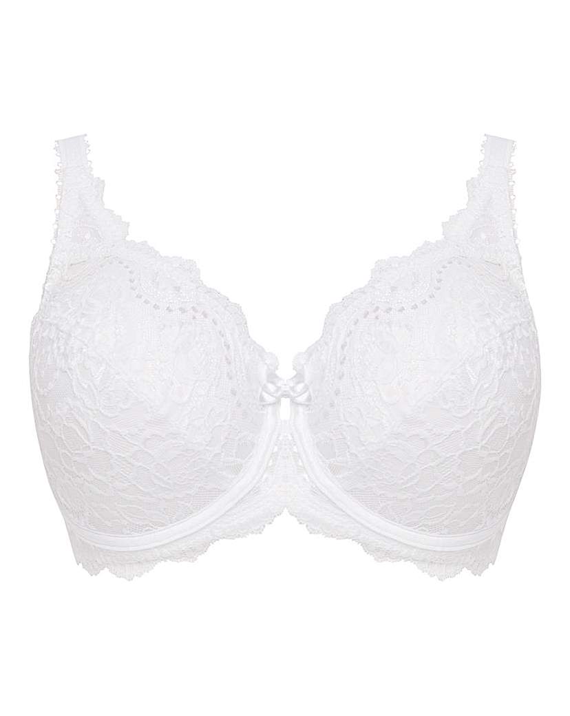 Playtex Flower Lace Full Cup Bra White