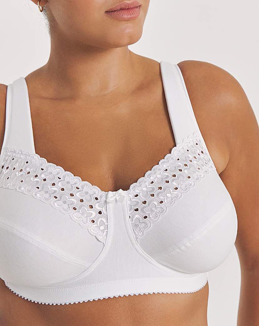 Miss Mary Of Sweden Women's White Miss Mary Broderie Anglaise Bra 38D