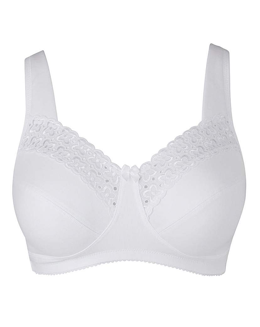 Miss Mary Broderie Anglaise Bra White