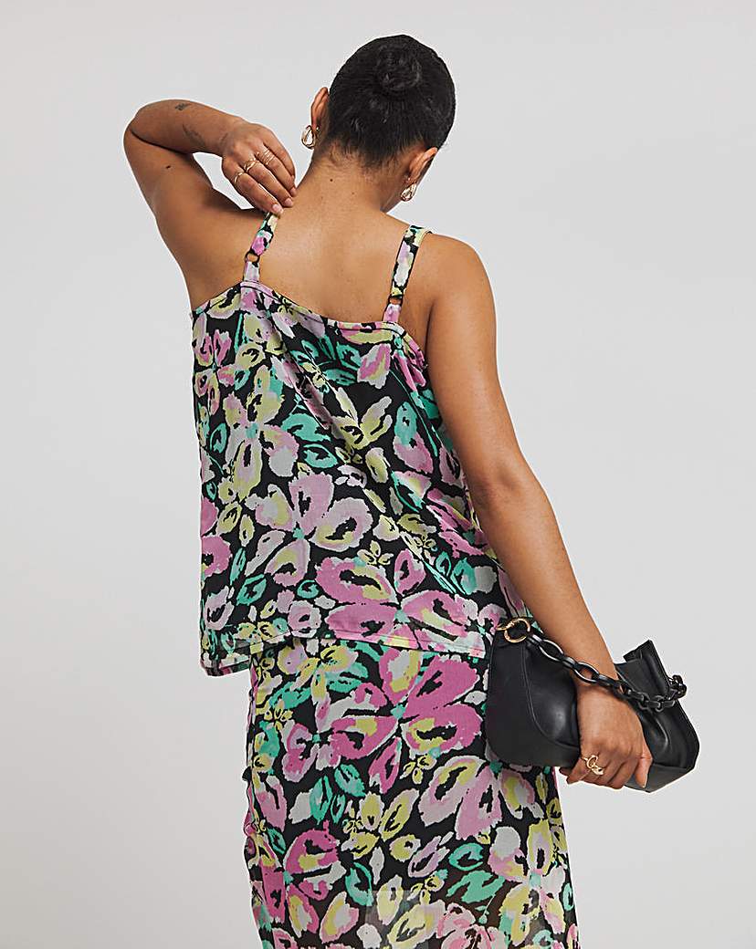 Chiffon Georgette Strappy Cami Top