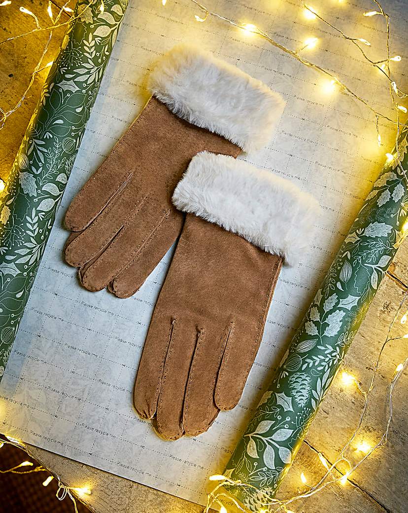 New In - Fatface Real Suede Gloves