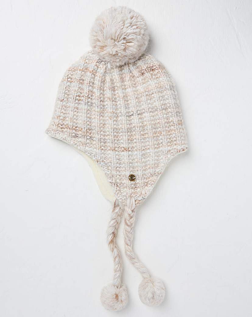 New In - Fatface Textured Trapper Bobble Hat