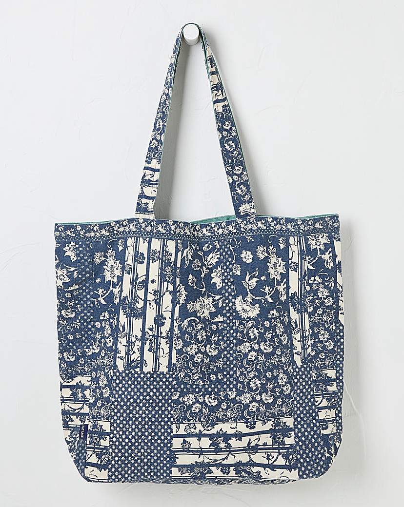 Fatface Navy Reversible Tote Bag