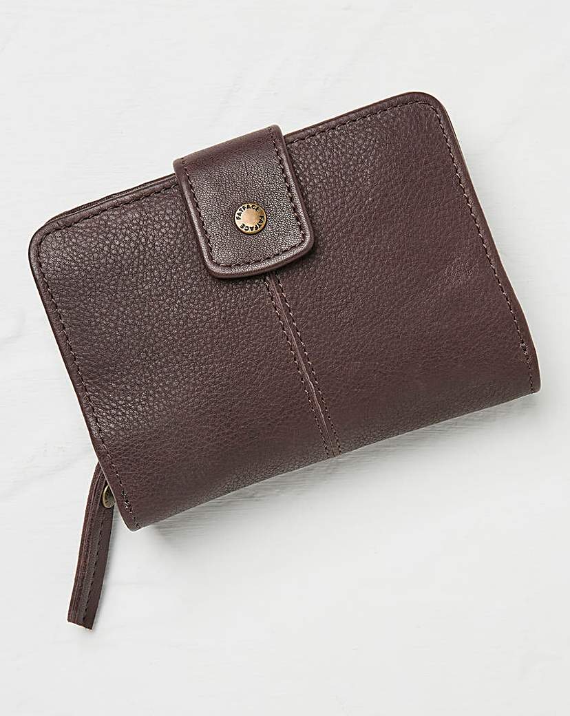 New In - Fatface Etta Leather Foldover Zip Purse