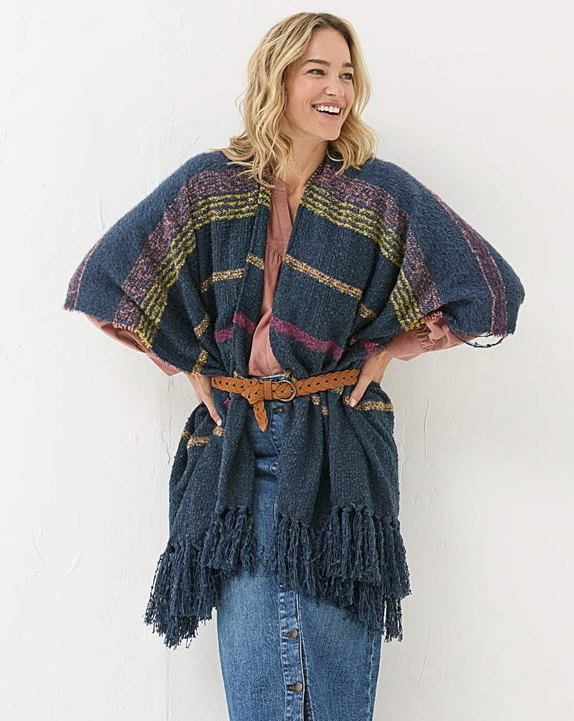 Fatface Stripe Boucle Cape