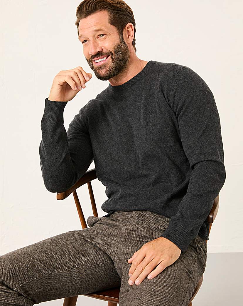 New In - FatFace Rye Crew Neck Jumper - Grey