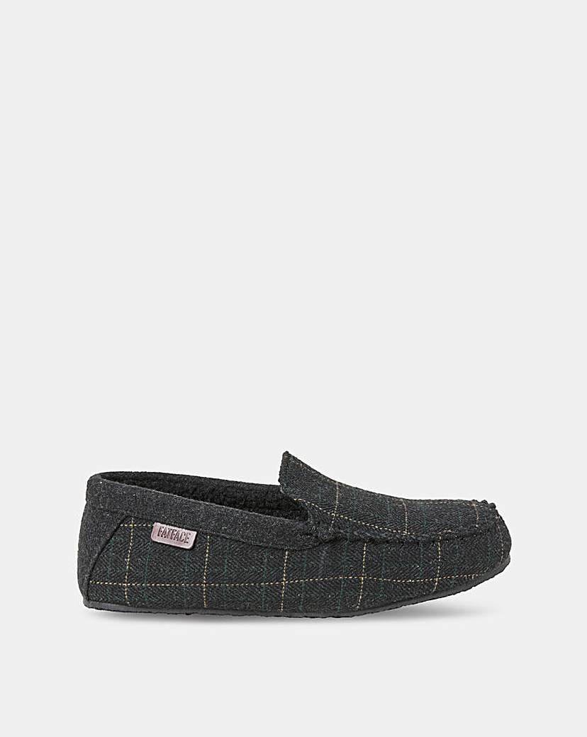 New In - FatFace Noah Moccasin Slipper - Green