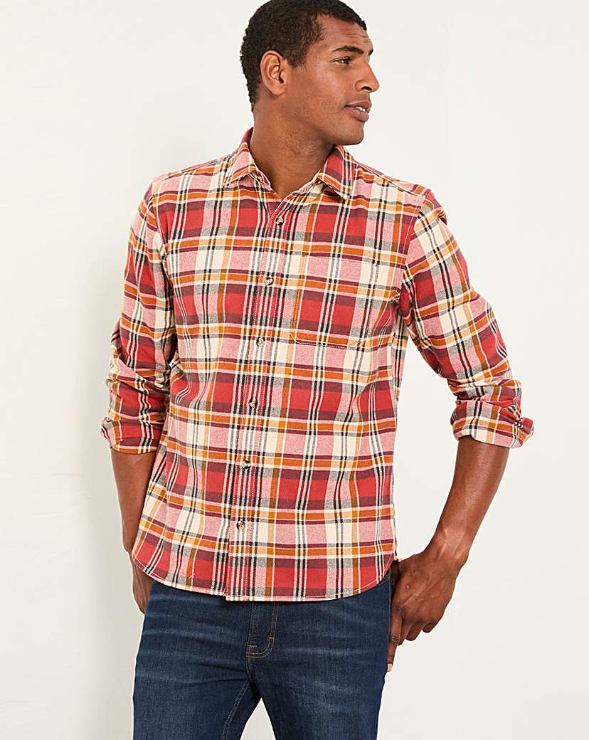 New In - FatFace Routh Check Shirt - Red