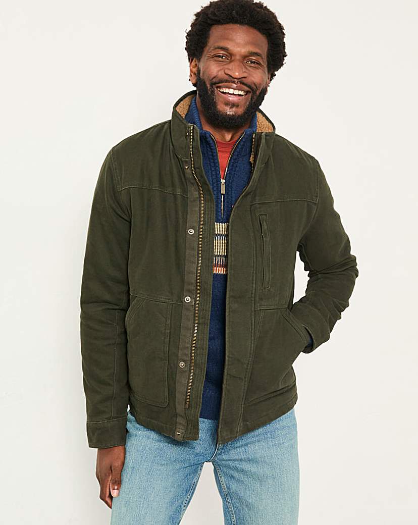 New In - FatFace Wardly Canvas Jacket - Khaki