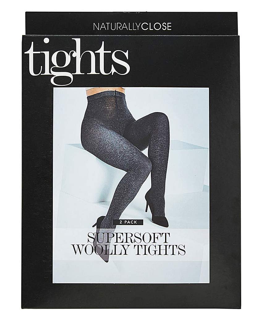Image of 2 Pack Supersoft Woolly Tights