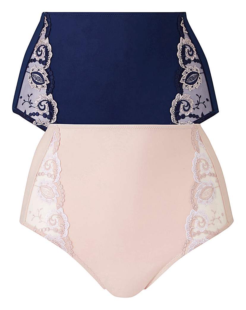 Image of Pack Joanna Navy/Mink Full Briefs