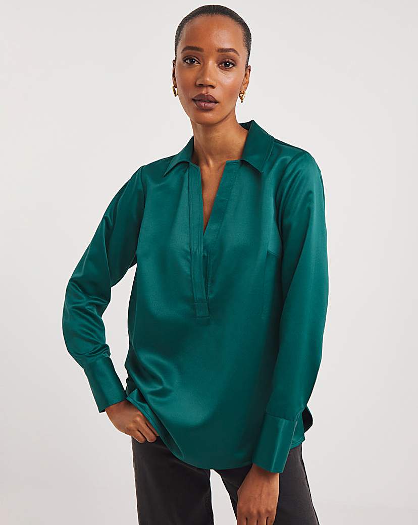 Pullover Heavy Weight Satin Shirt