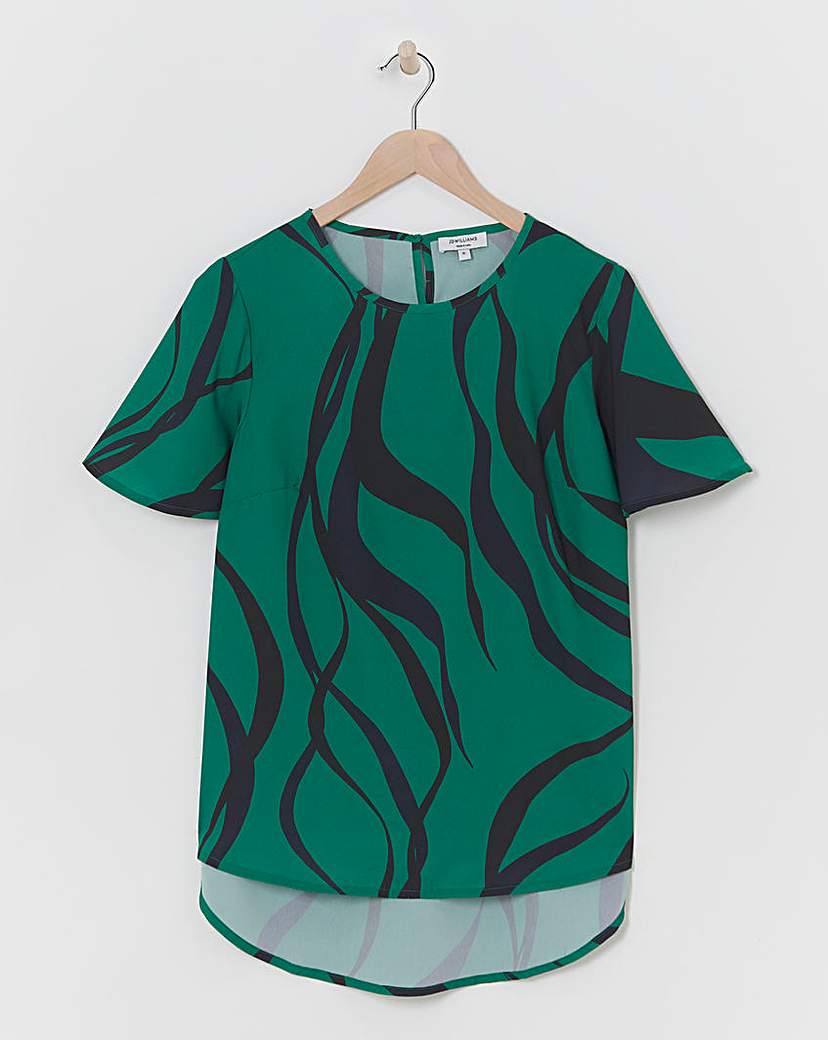 Short Sleeved Woven Top
