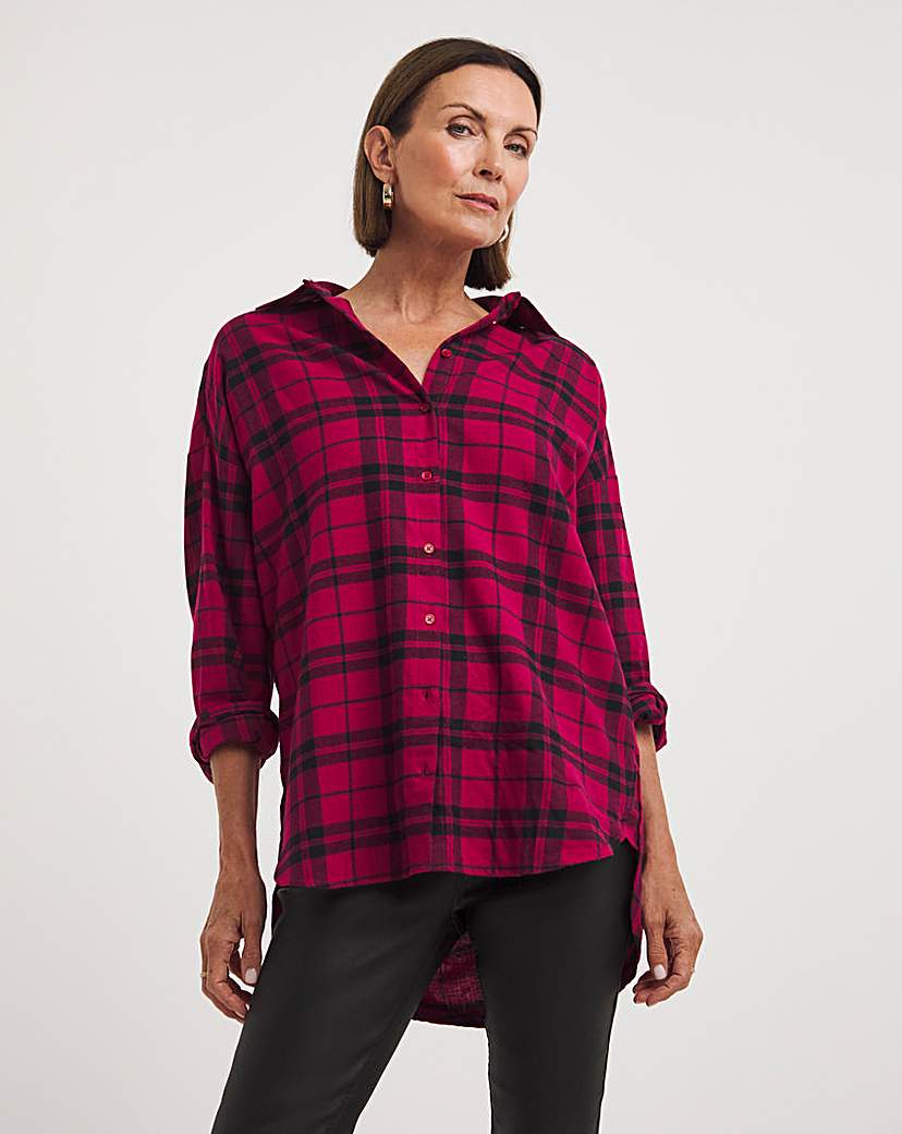 Pink Brushed Check Shirt