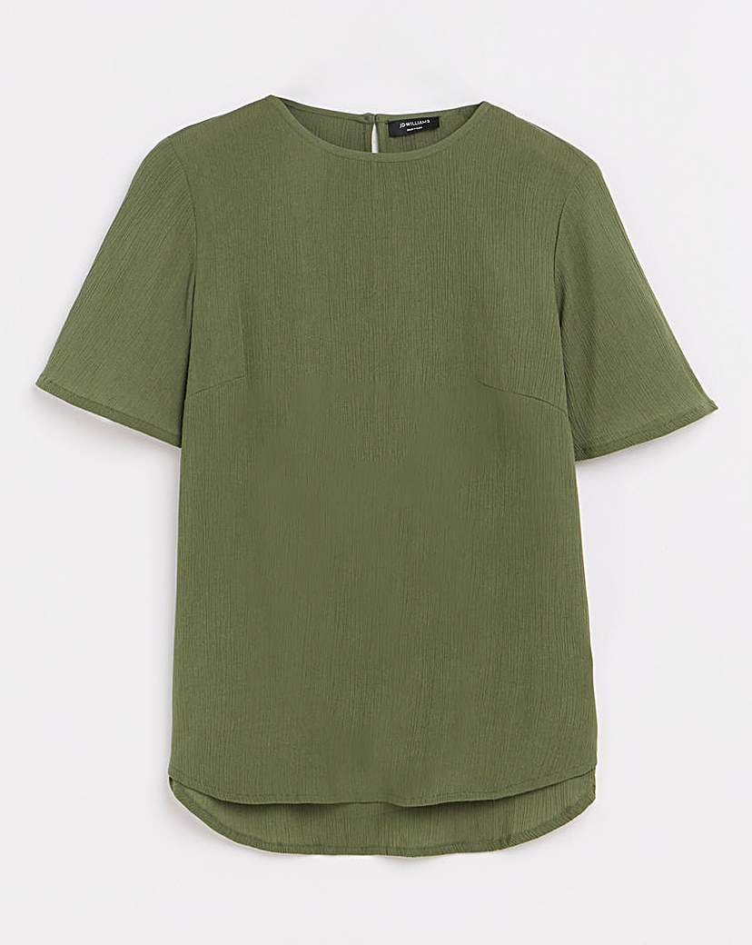 Boxy Fluted Sleeve Top
