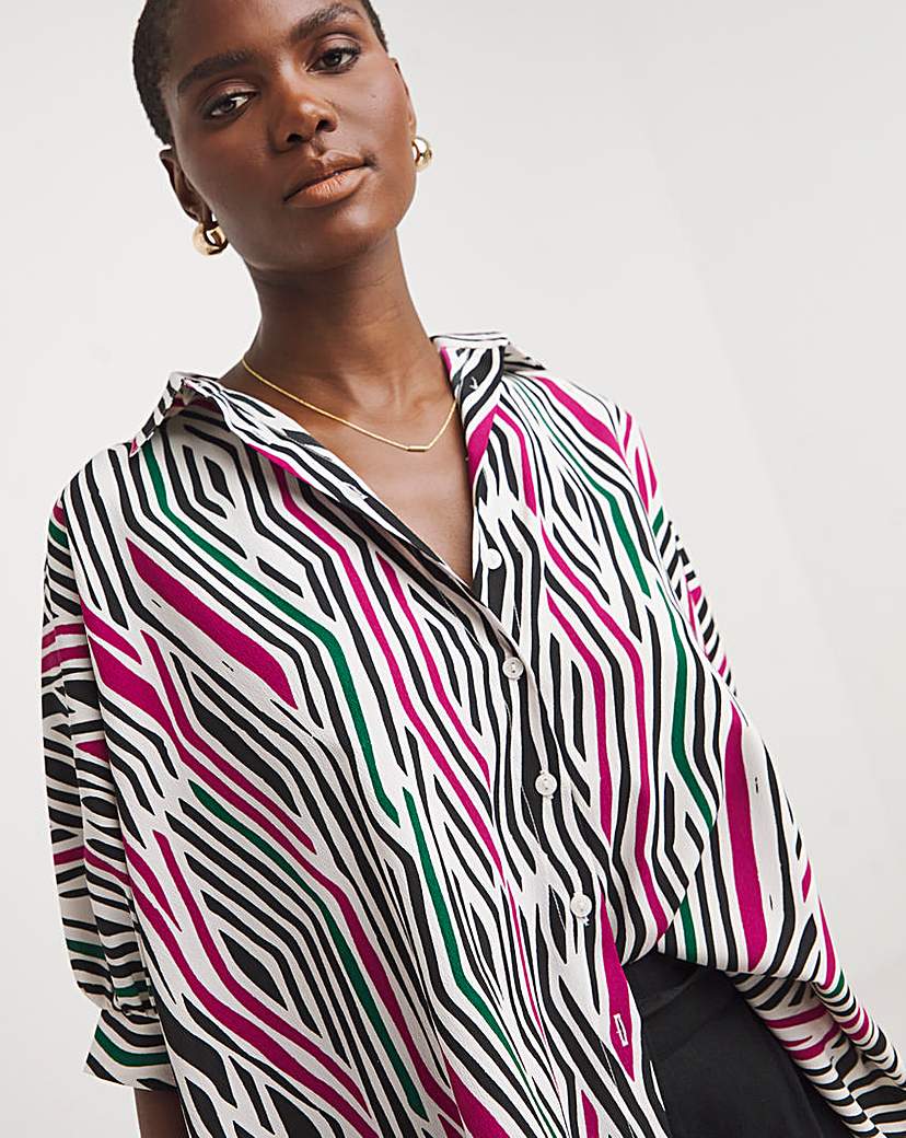 Printed Oversized Blouse