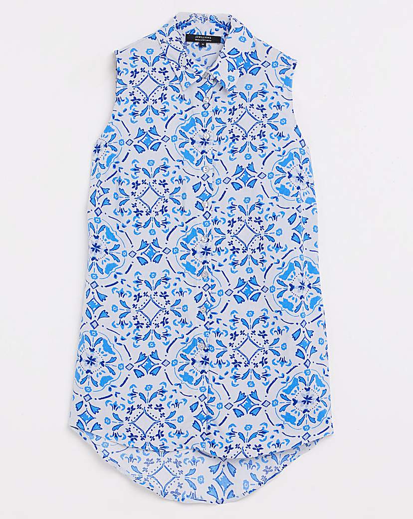 Dipped Back Sleeveless Shirt