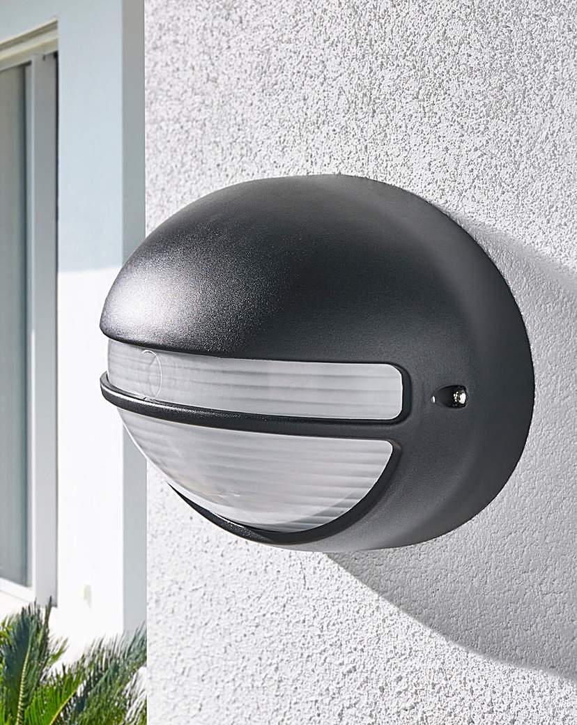 Image of Black Oval Outdoor Hardwired Light