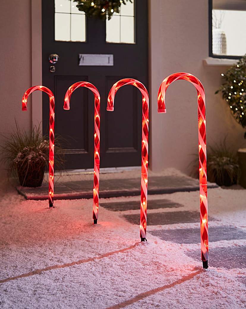 Candy Cane Christmas Path Lights