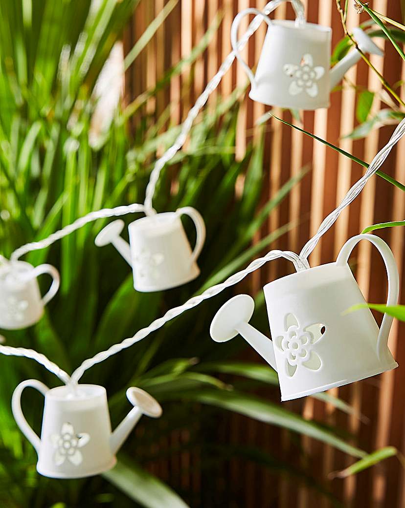 Image of 12 Watering Can Solar String Lights