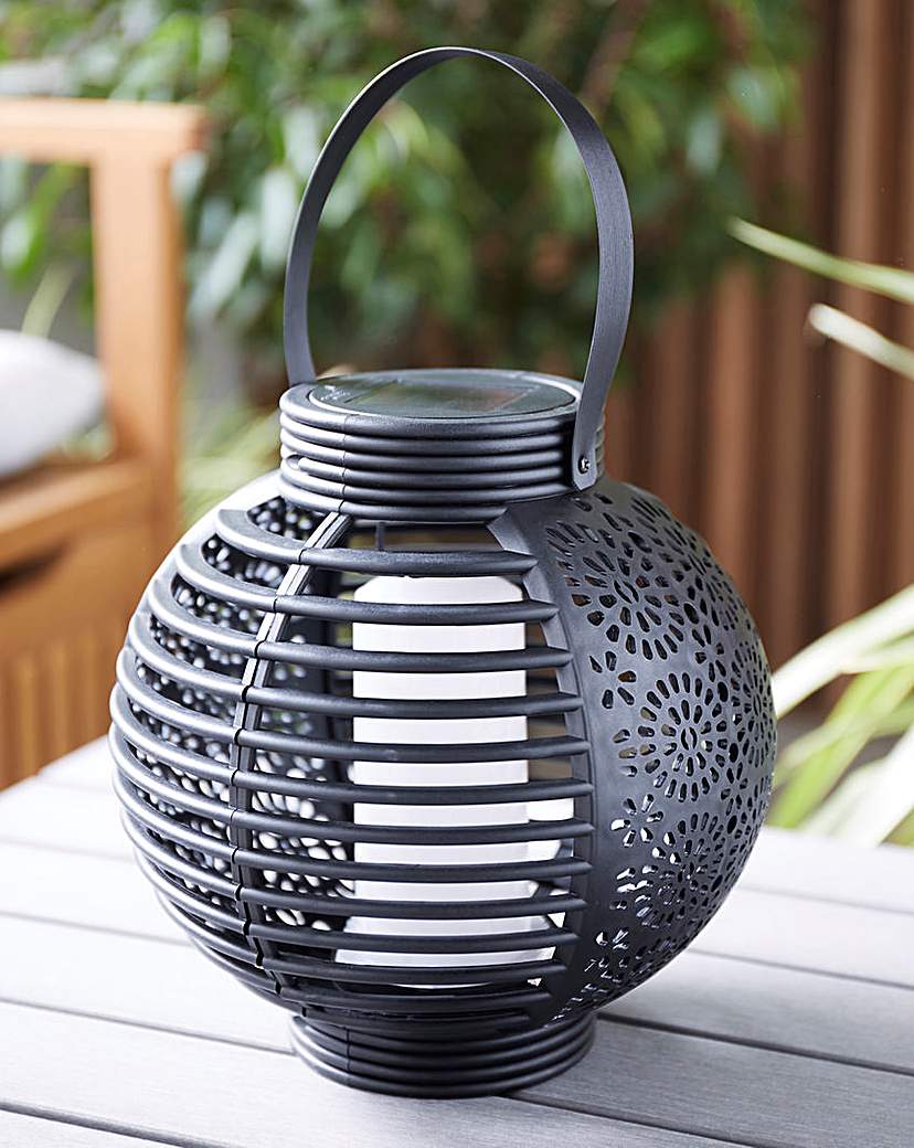 Solar PU Rattan Lantern
