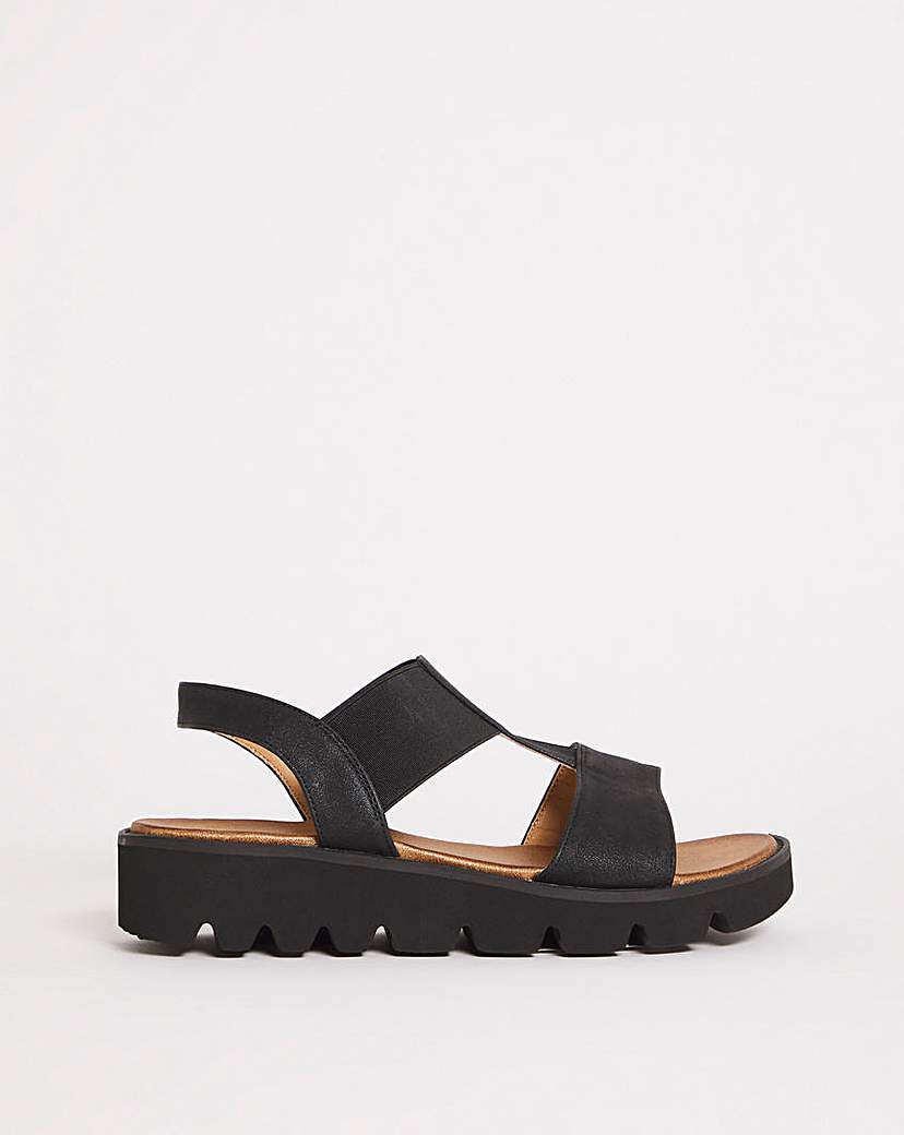 Elasticated T Bar Sandal E Fit