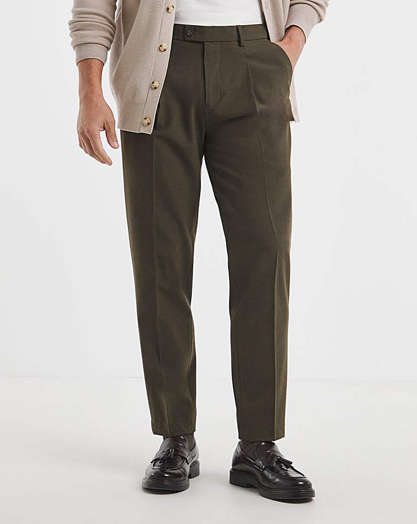 New In - Tailored Tapered Pleat Front Trouser