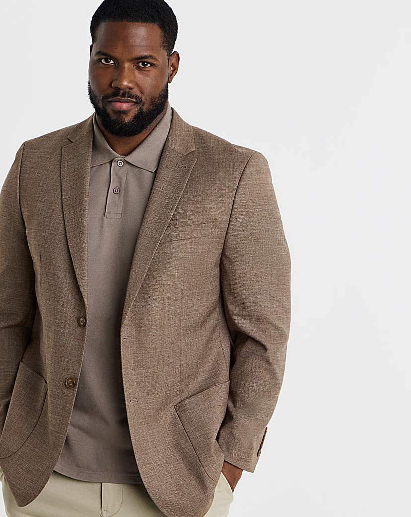 Tailored Single Breasted Blazer Brown Jacamo Size …