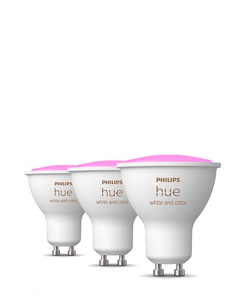 Philips Hue WCA 4.3W GU10 3P Lightbulb