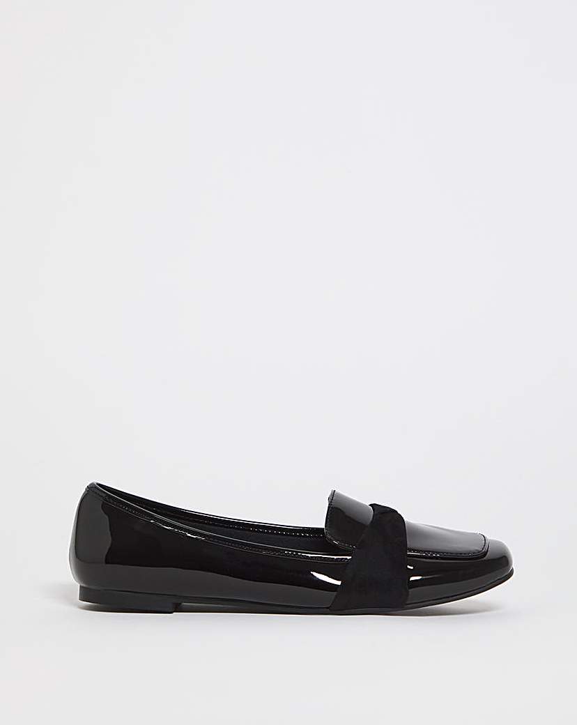 Twist Front Loafer Shoes Wide Fit