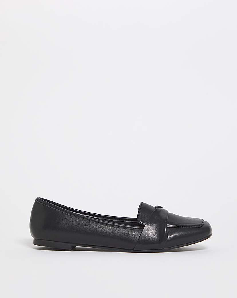 Twist Front Loafer Shoes Ex Wide Fit