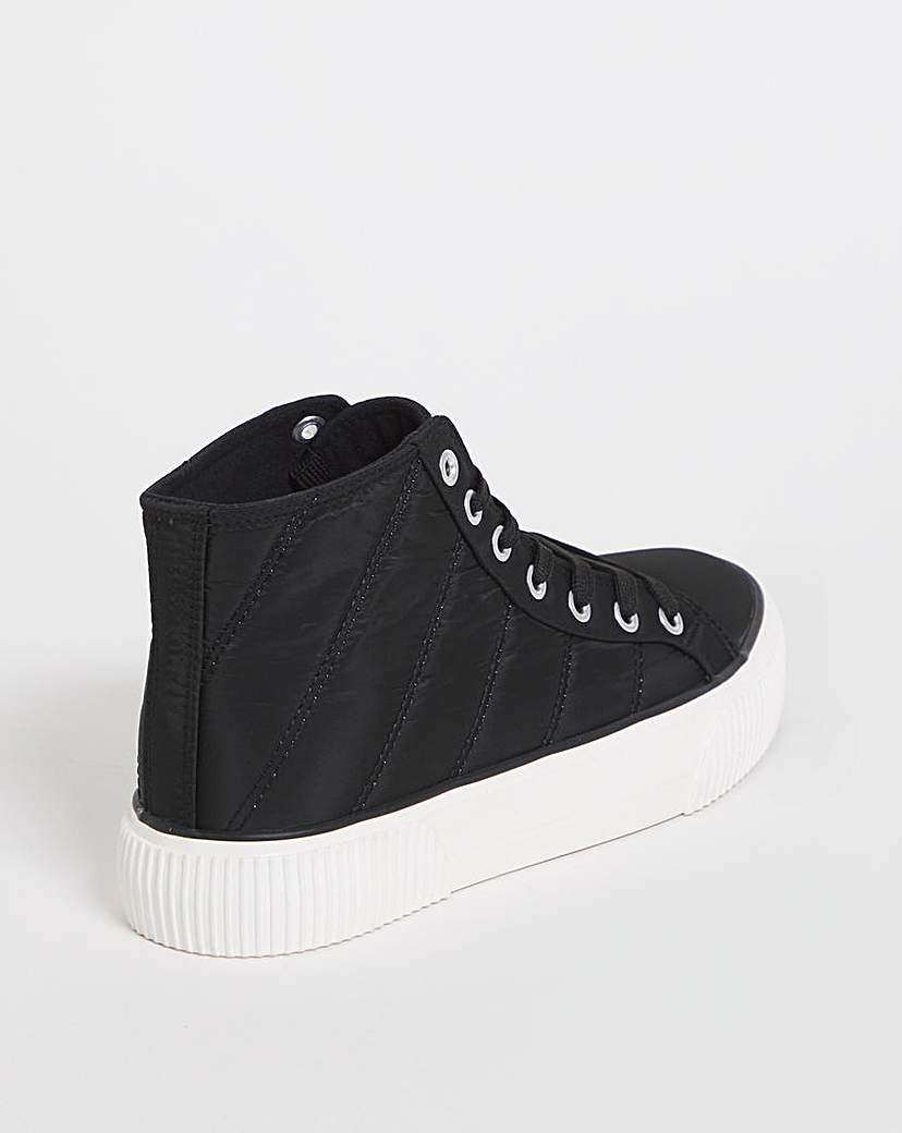 Quilted Hi Top Trainers Wide Fit