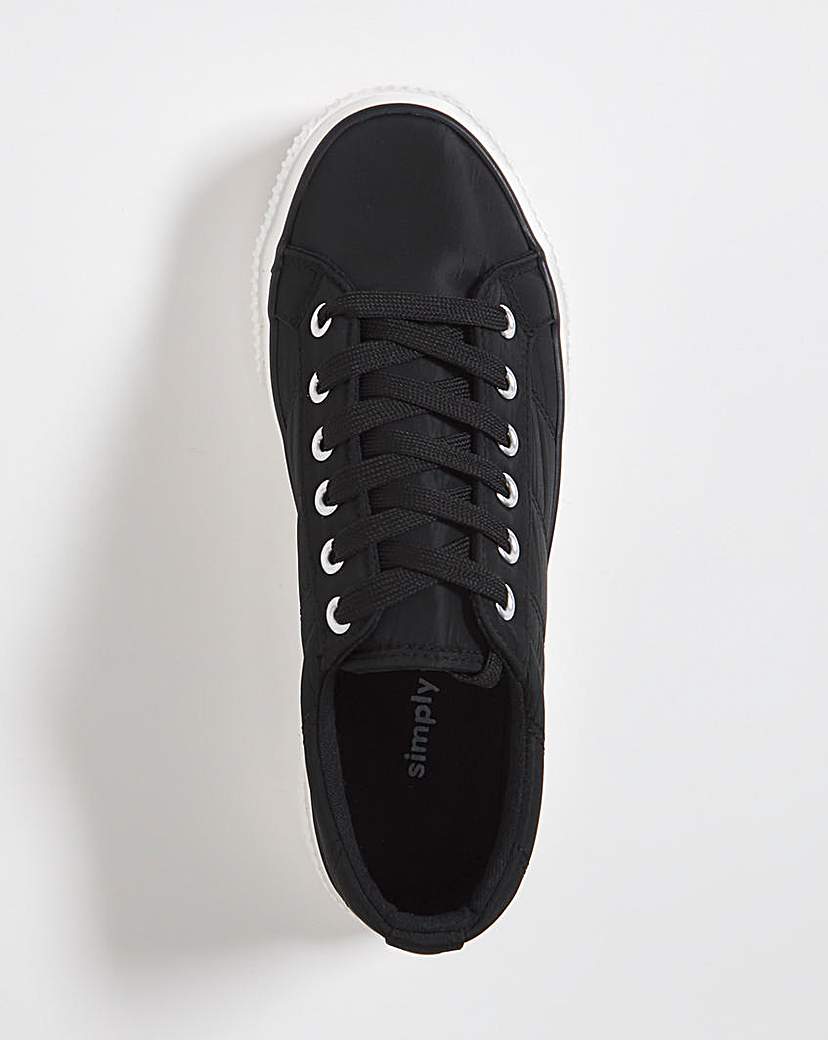 Quilted Trainers Wide Fit