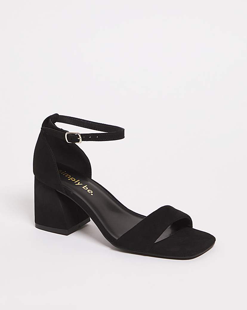 Barely There Heeled Sandals Ex Wide