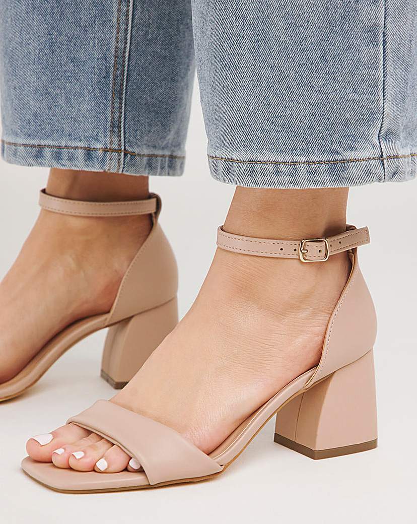 Barely There Heeled Sandals Ex Wide